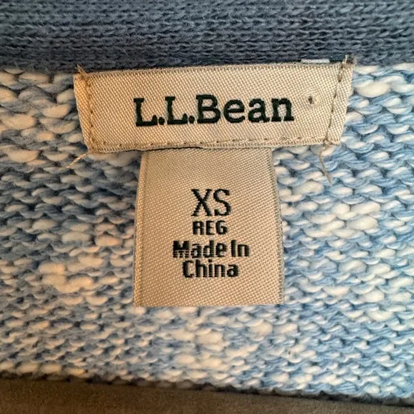 L.L.Bean Fair Isle Cotton Open-faced CardiganSize XS