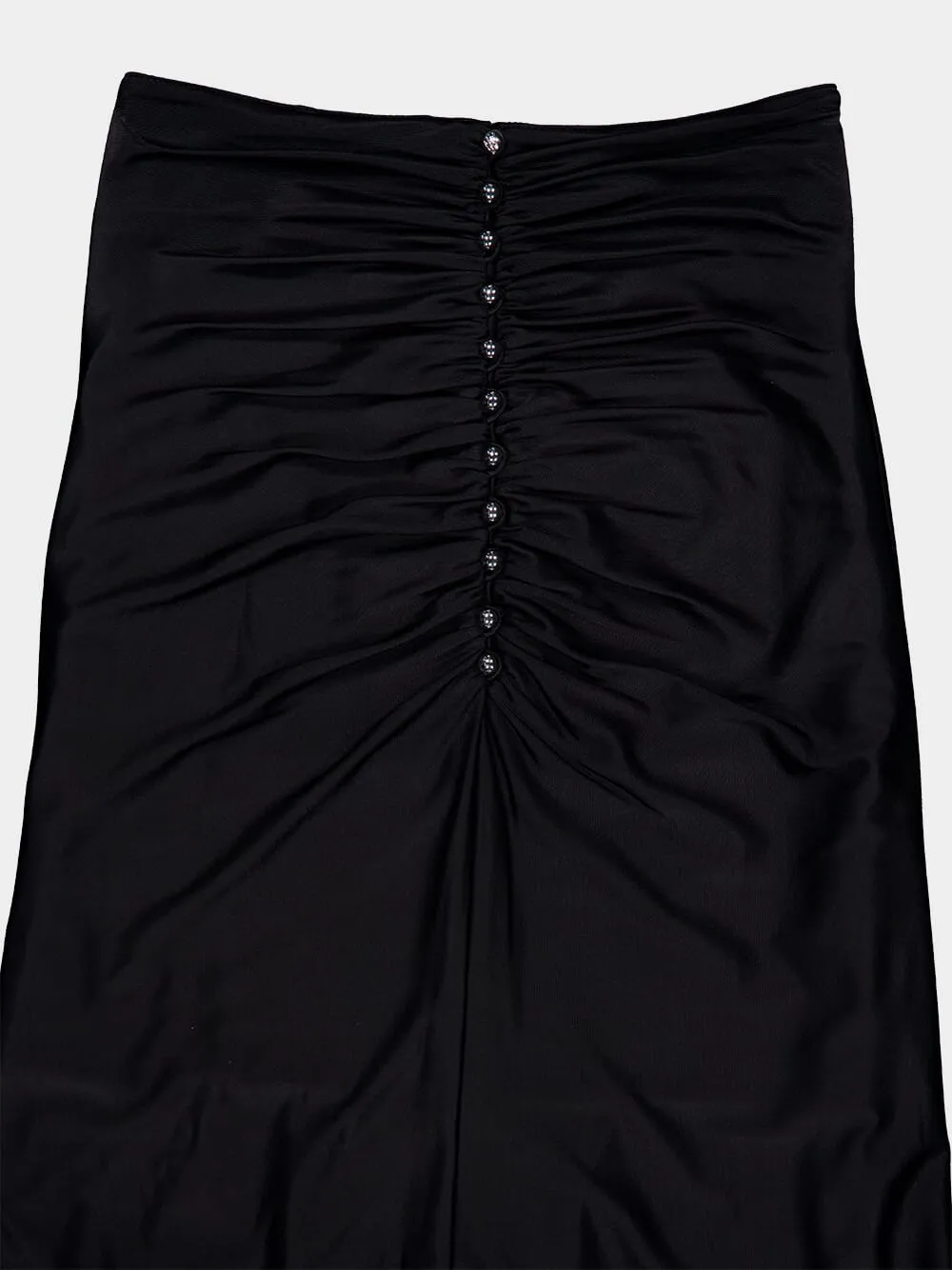 Long Draped Jersey Skirt