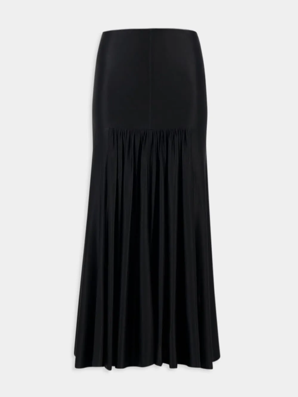 Long Draped Jersey Skirt