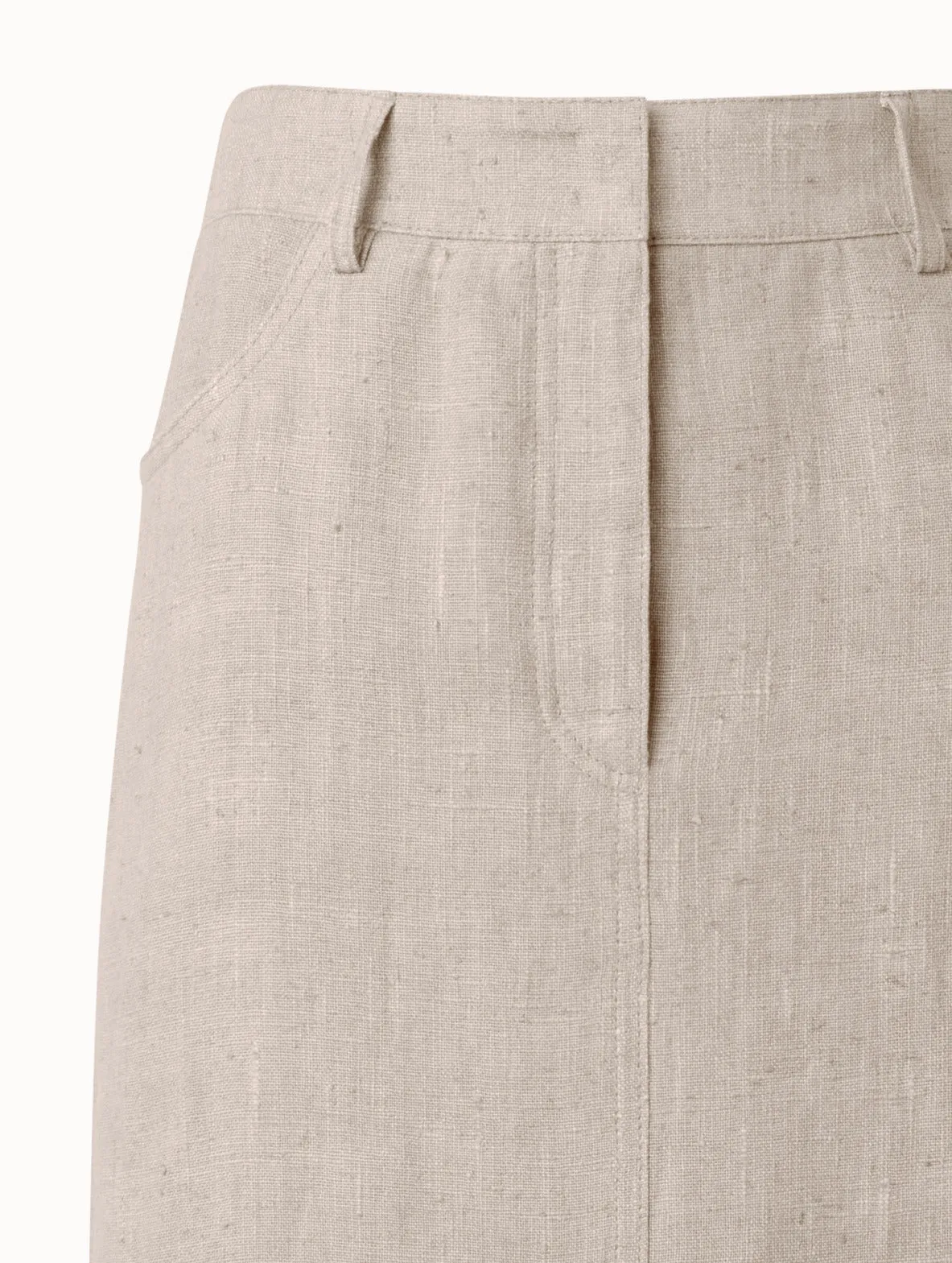Long Pencil Skirt in Linen