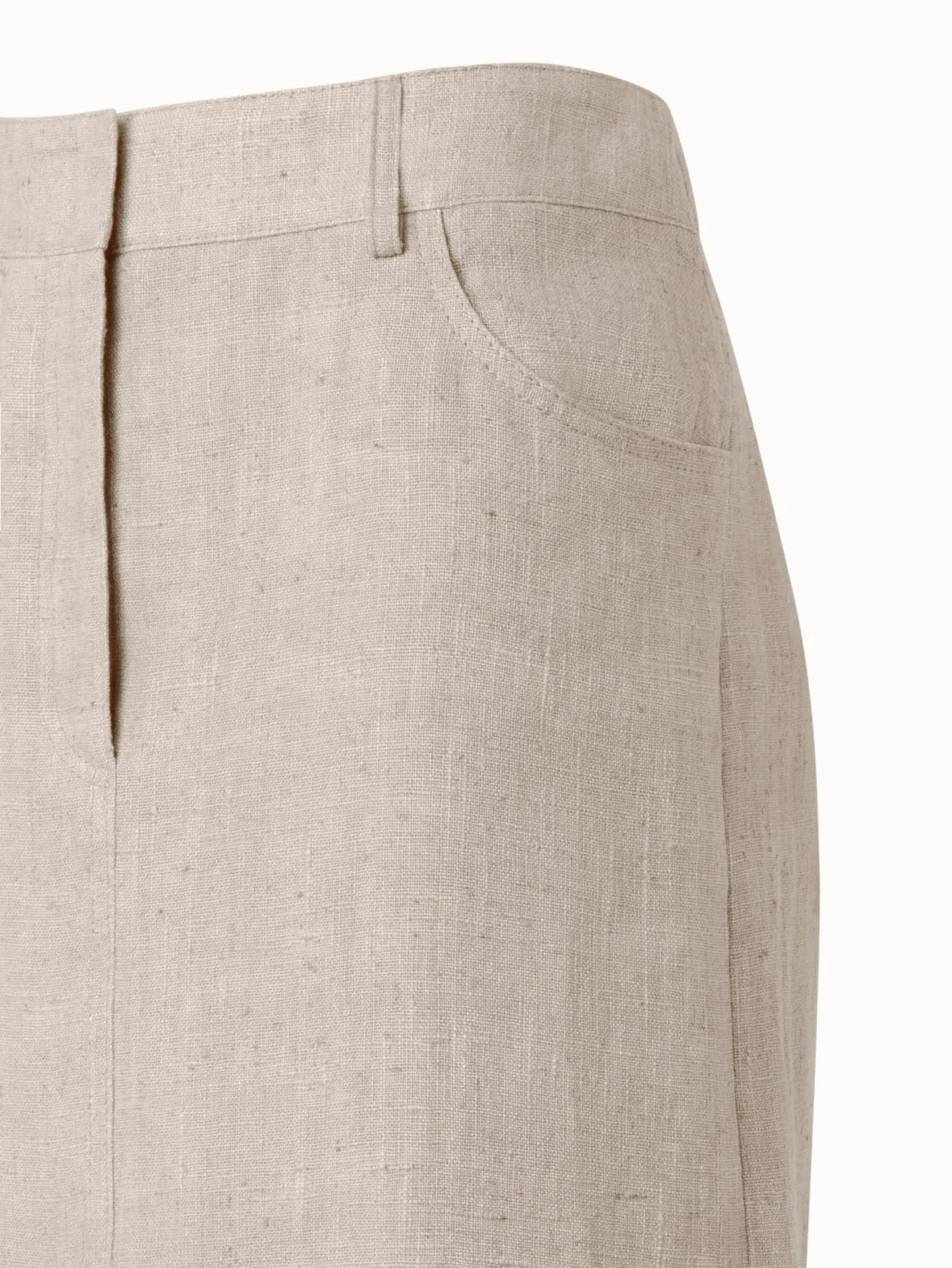 Long Pencil Skirt in Linen