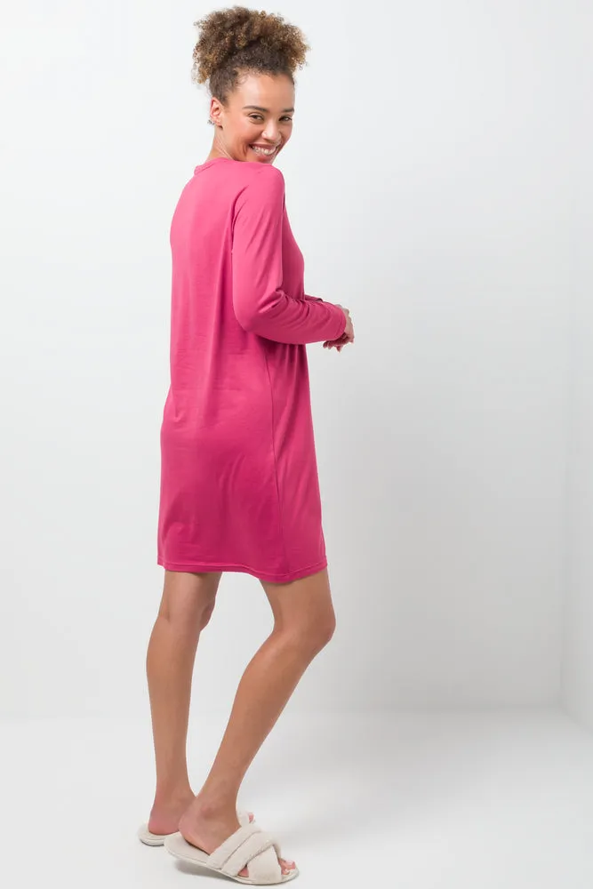 Long Sleeve Koala Sleepshirt Pink