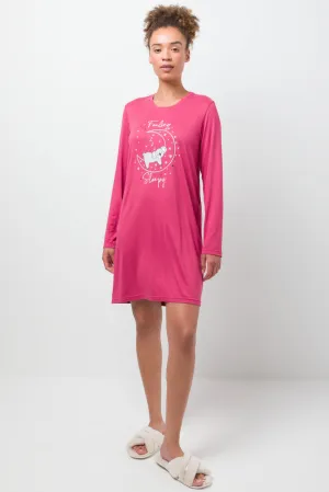 Long Sleeve Koala Sleepshirt Pink