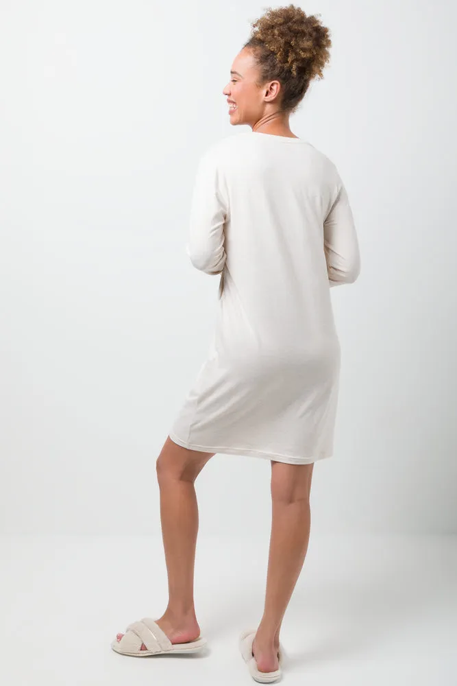 Long Sleeve Sleepshirt Natural