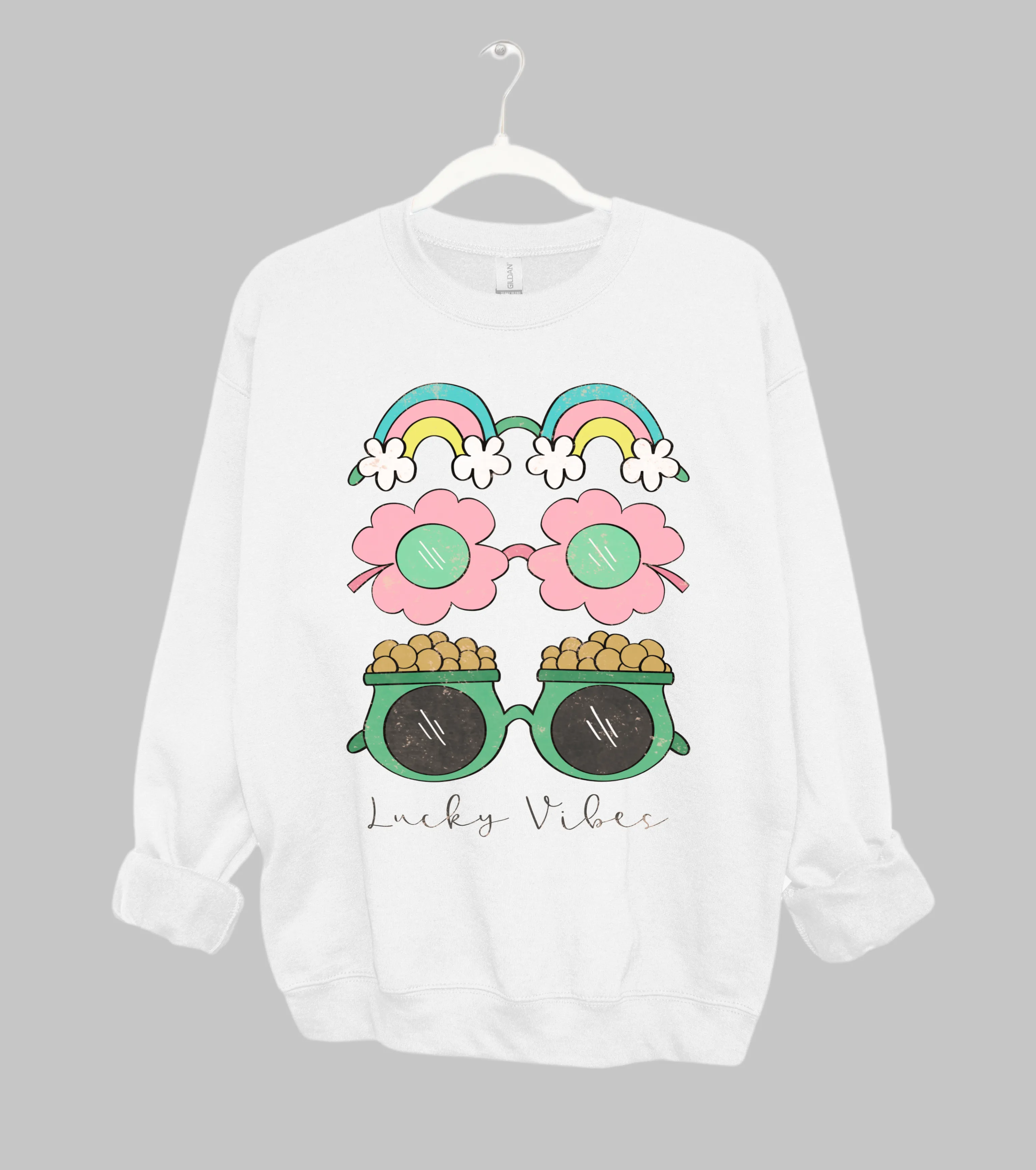 Lucky Vibes St. Patricks Day Sweatshirt/ Toddler, Youth, and Adult Sizes
