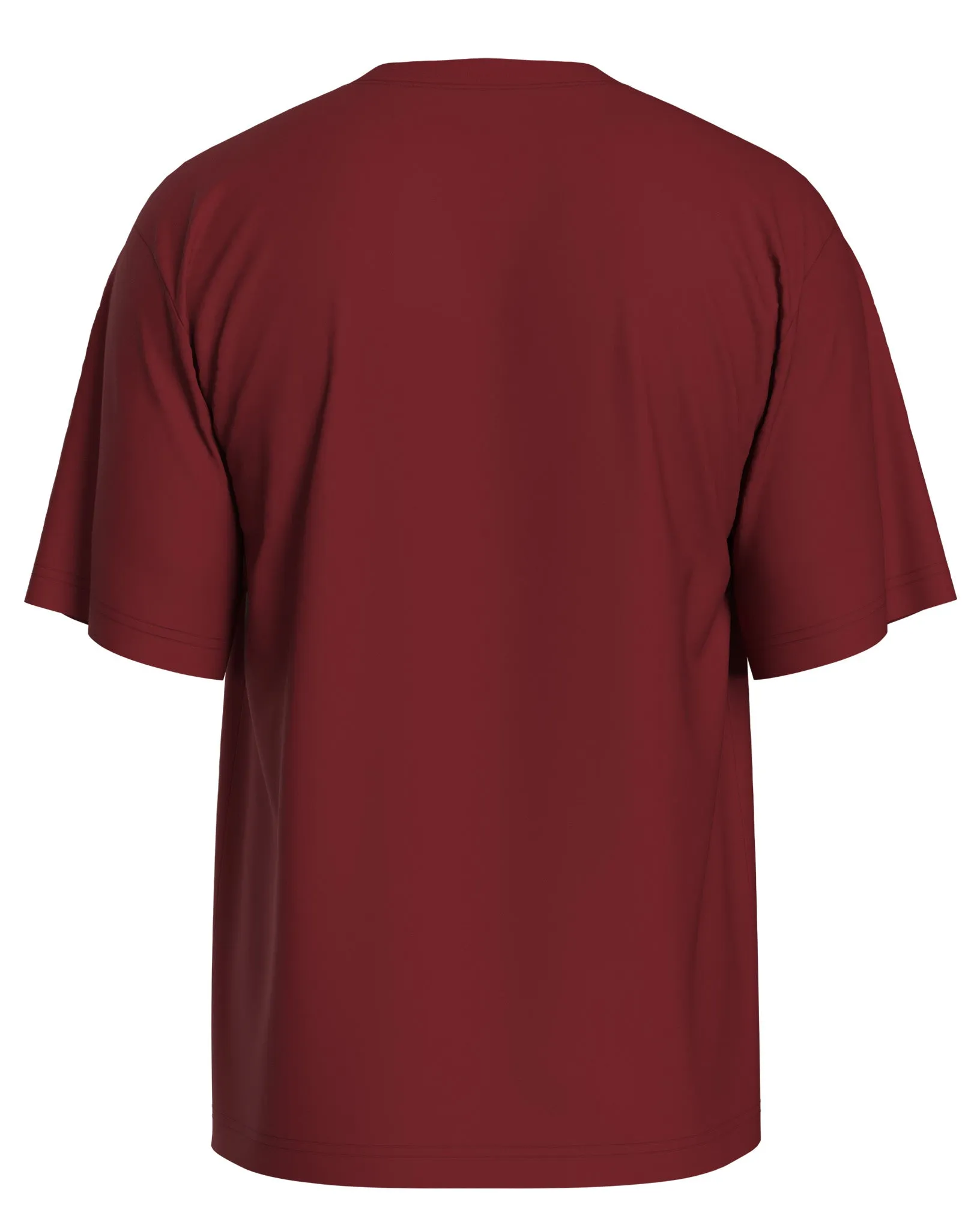 Maroon Oversized Front Printed Couple T-Shirts