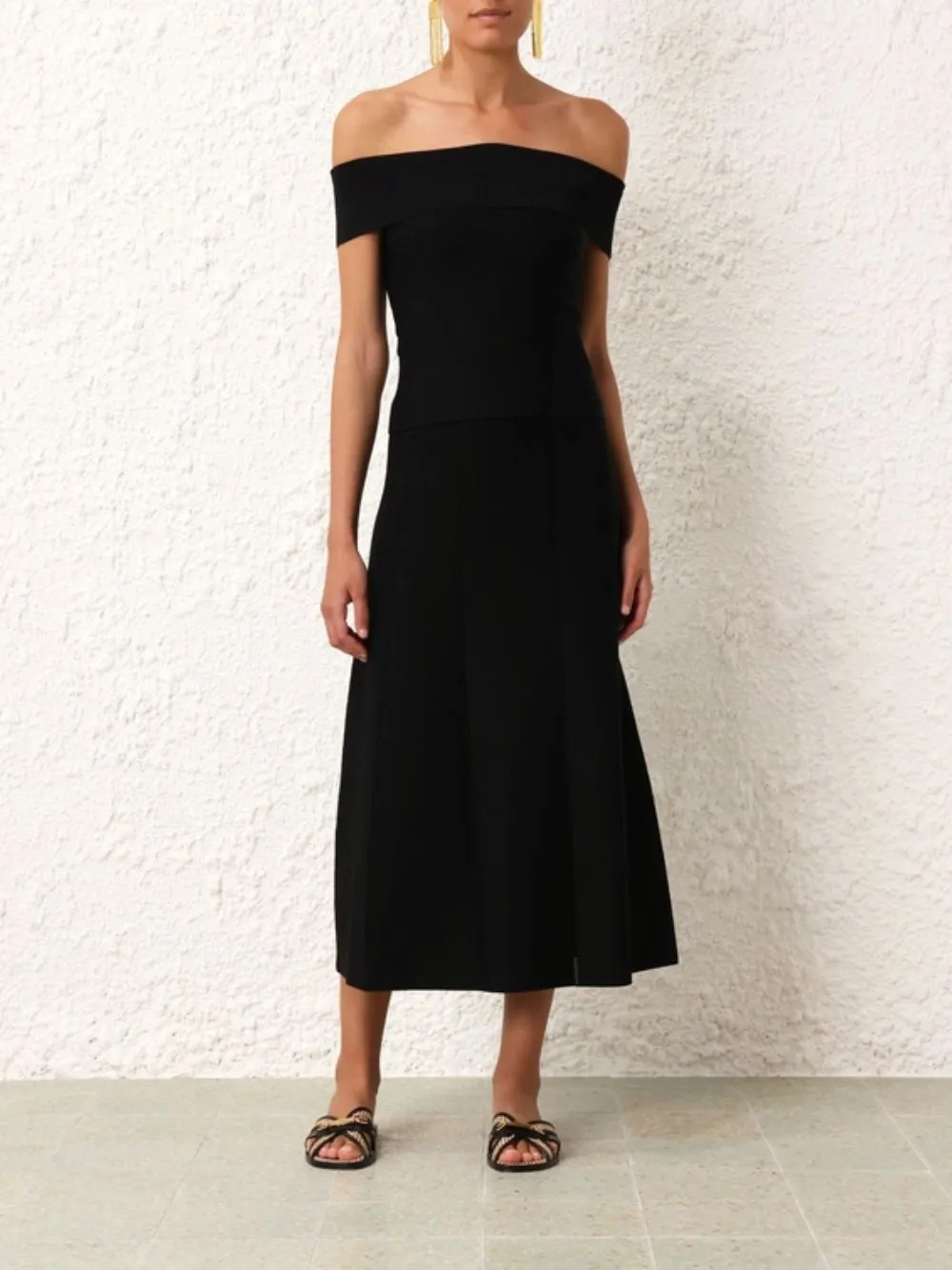 Matchmaker Knit Panelled Midi Skirt