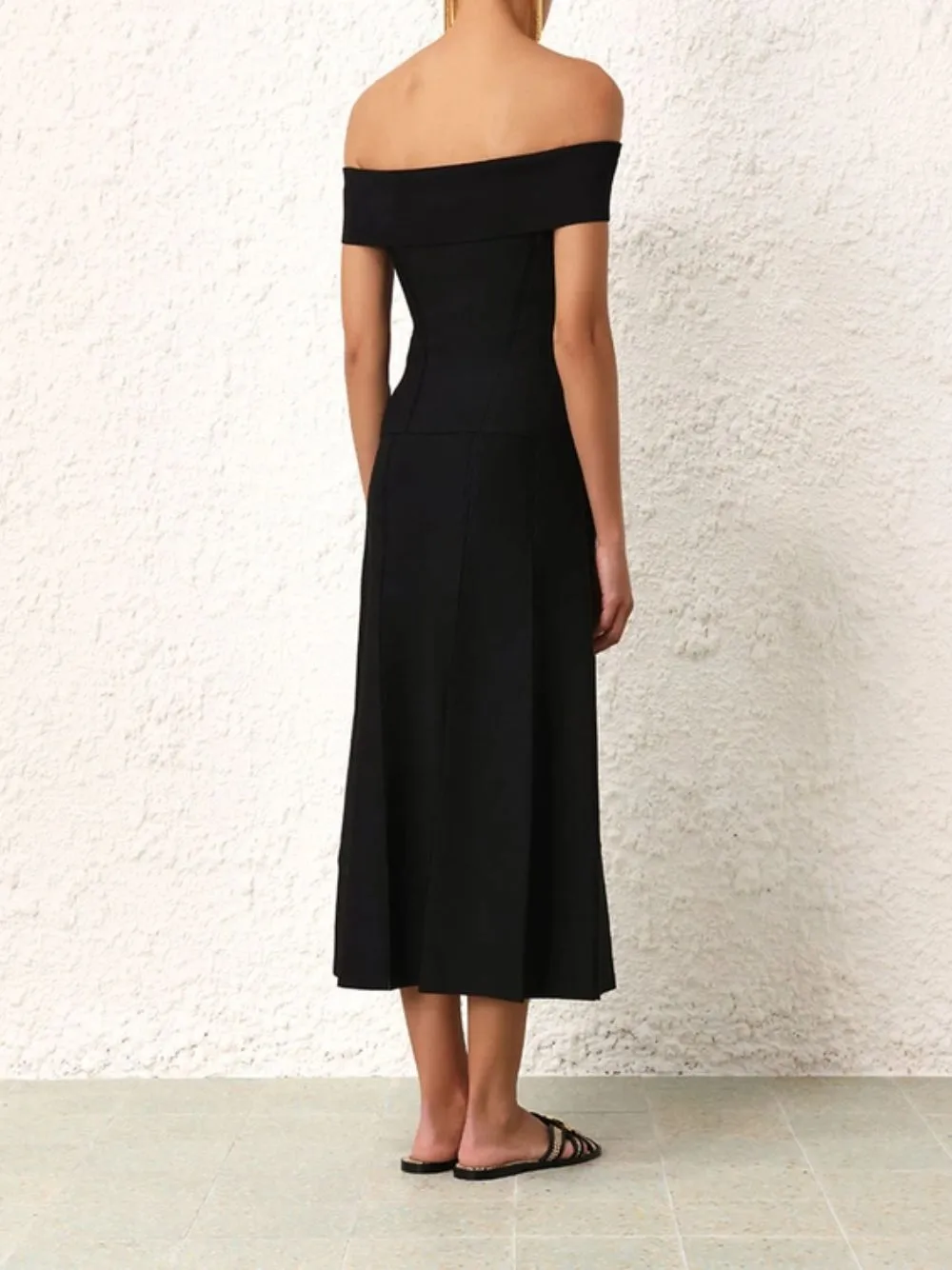 Matchmaker Knit Panelled Midi Skirt