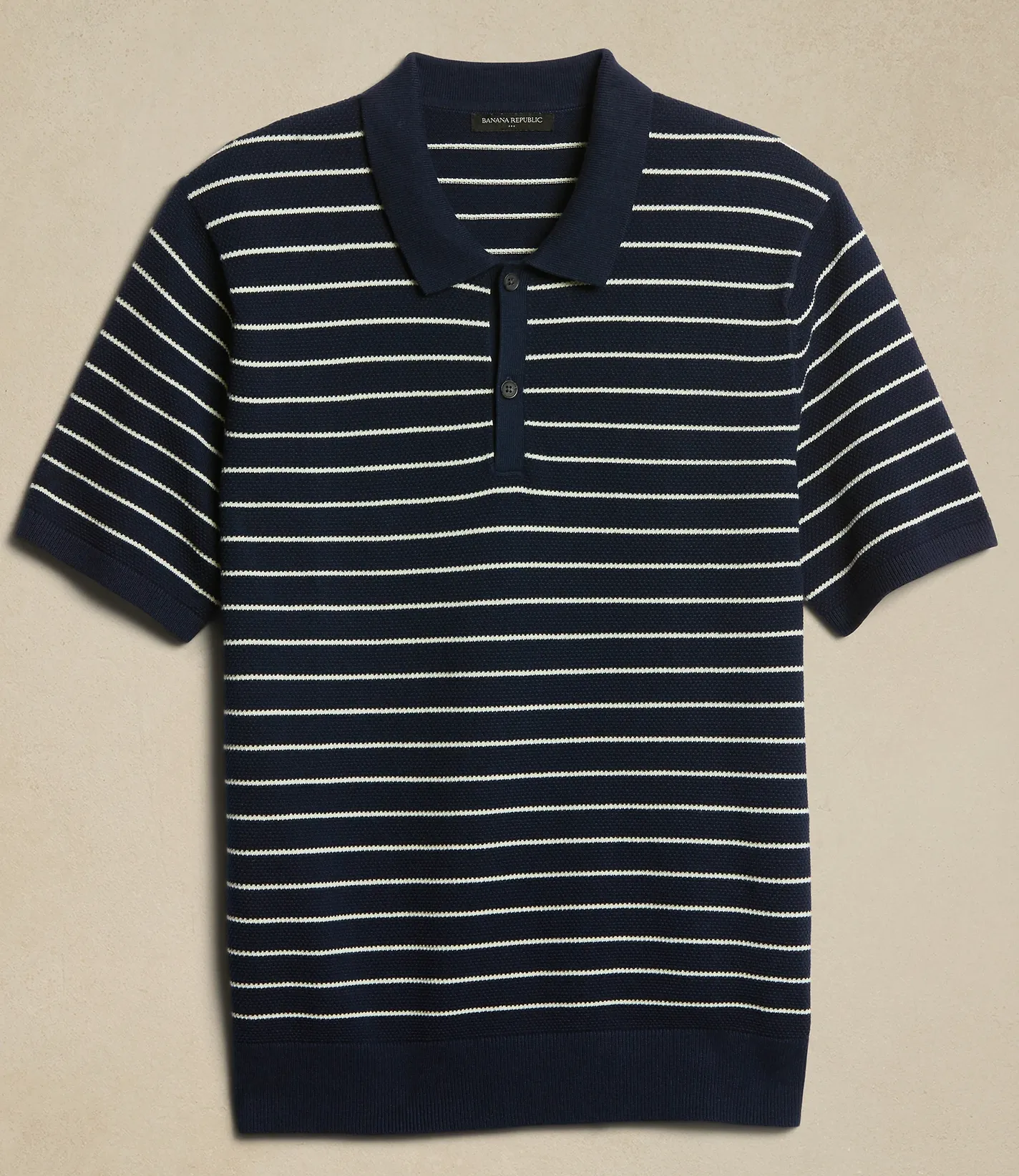 Men Textured Sweater Polo