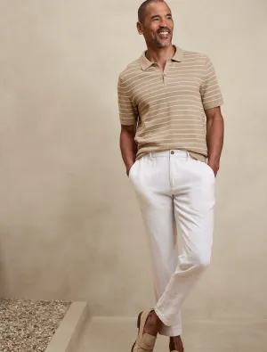 Men Textured Sweater Polo