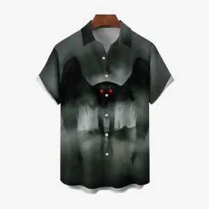 Men's Mothman Vintage Movie Poster Print Holiday Short Sleeve Shirt 2408011518