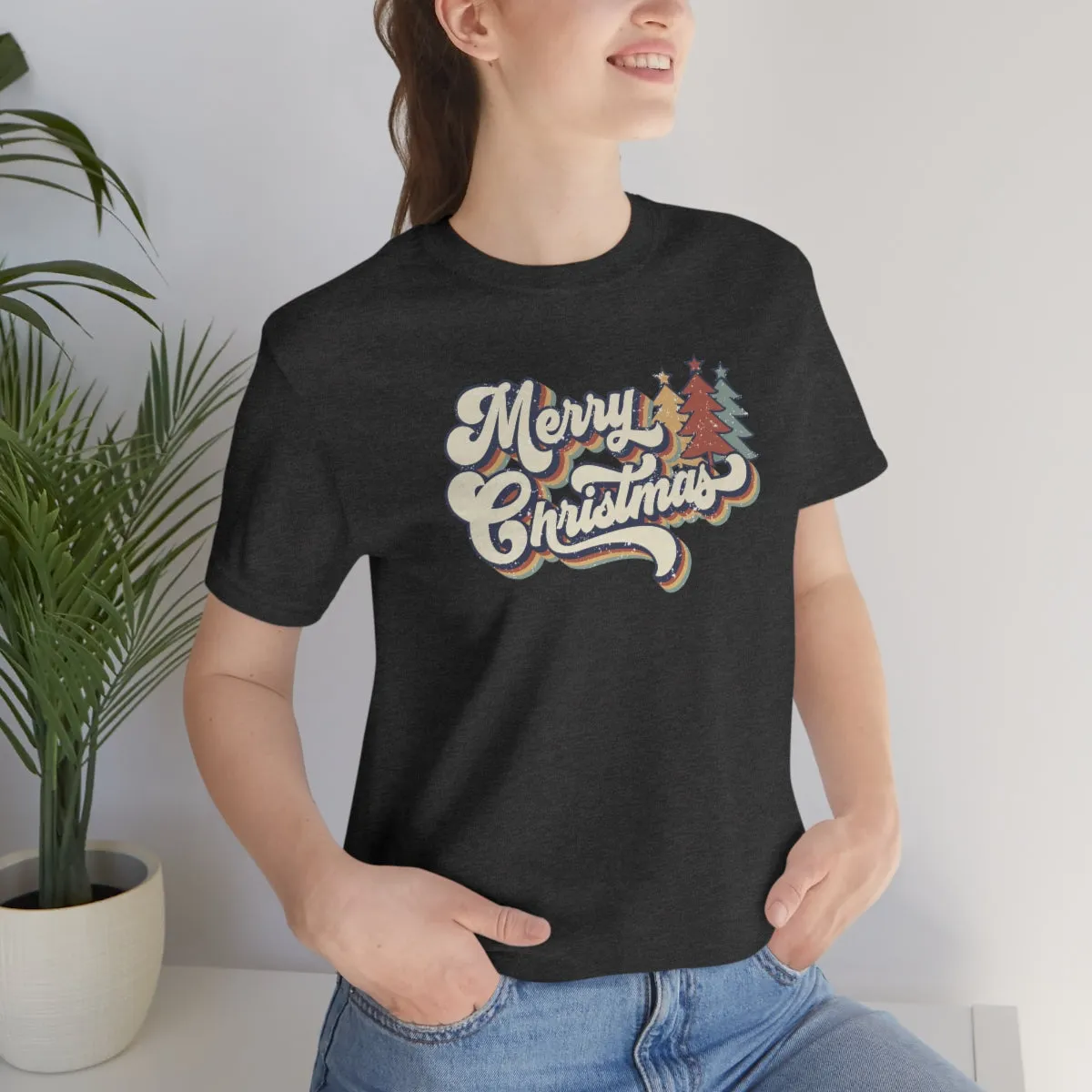 Merry Christmas-RETRO-Unisex Jersey Short Sleeve Tee