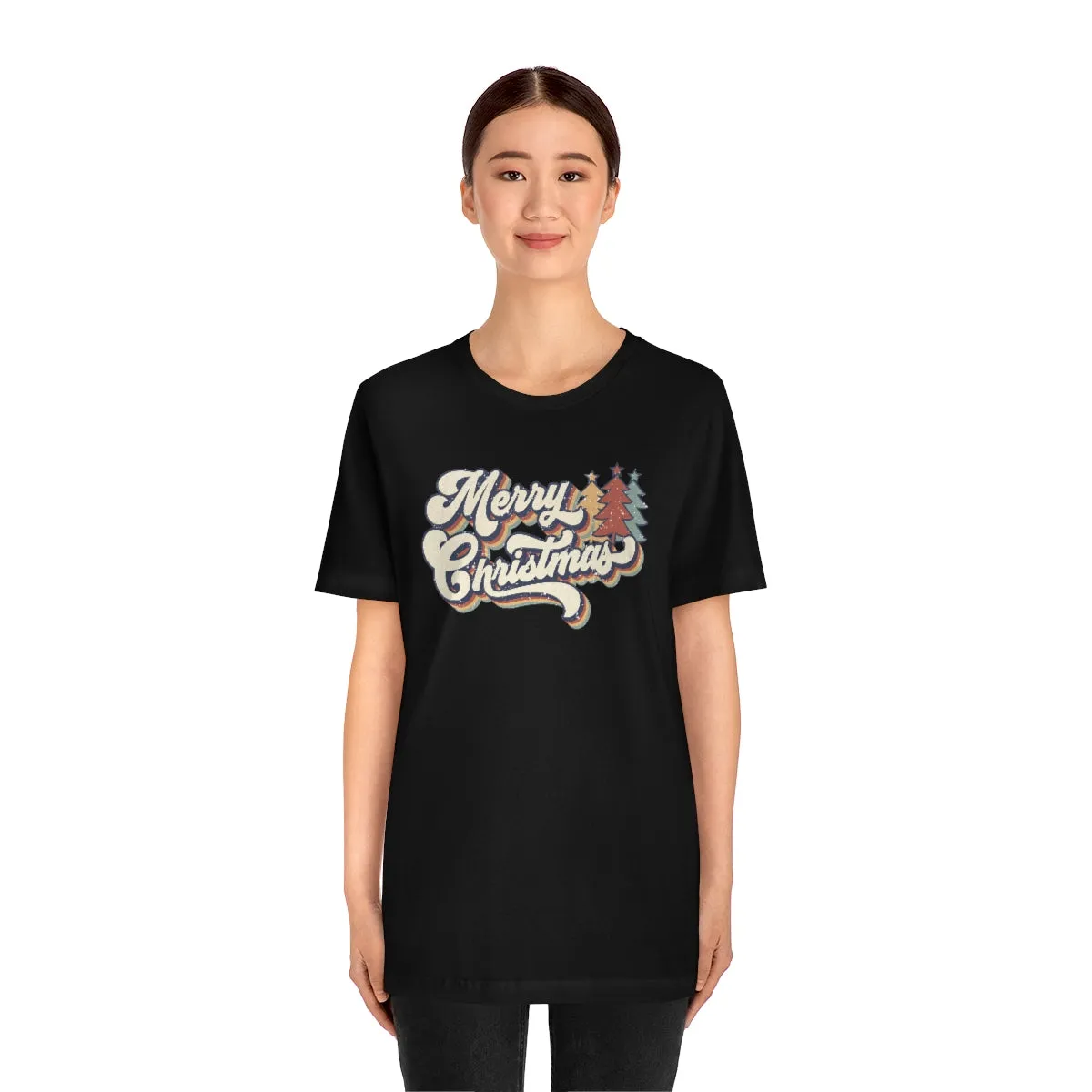 Merry Christmas-RETRO-Unisex Jersey Short Sleeve Tee