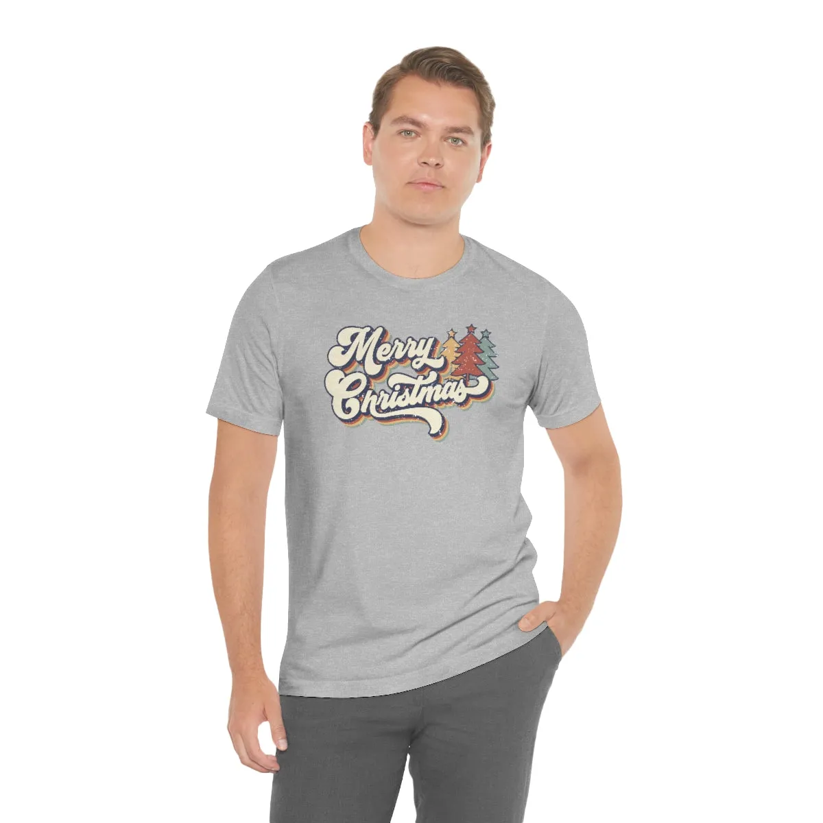 Merry Christmas-RETRO-Unisex Jersey Short Sleeve Tee