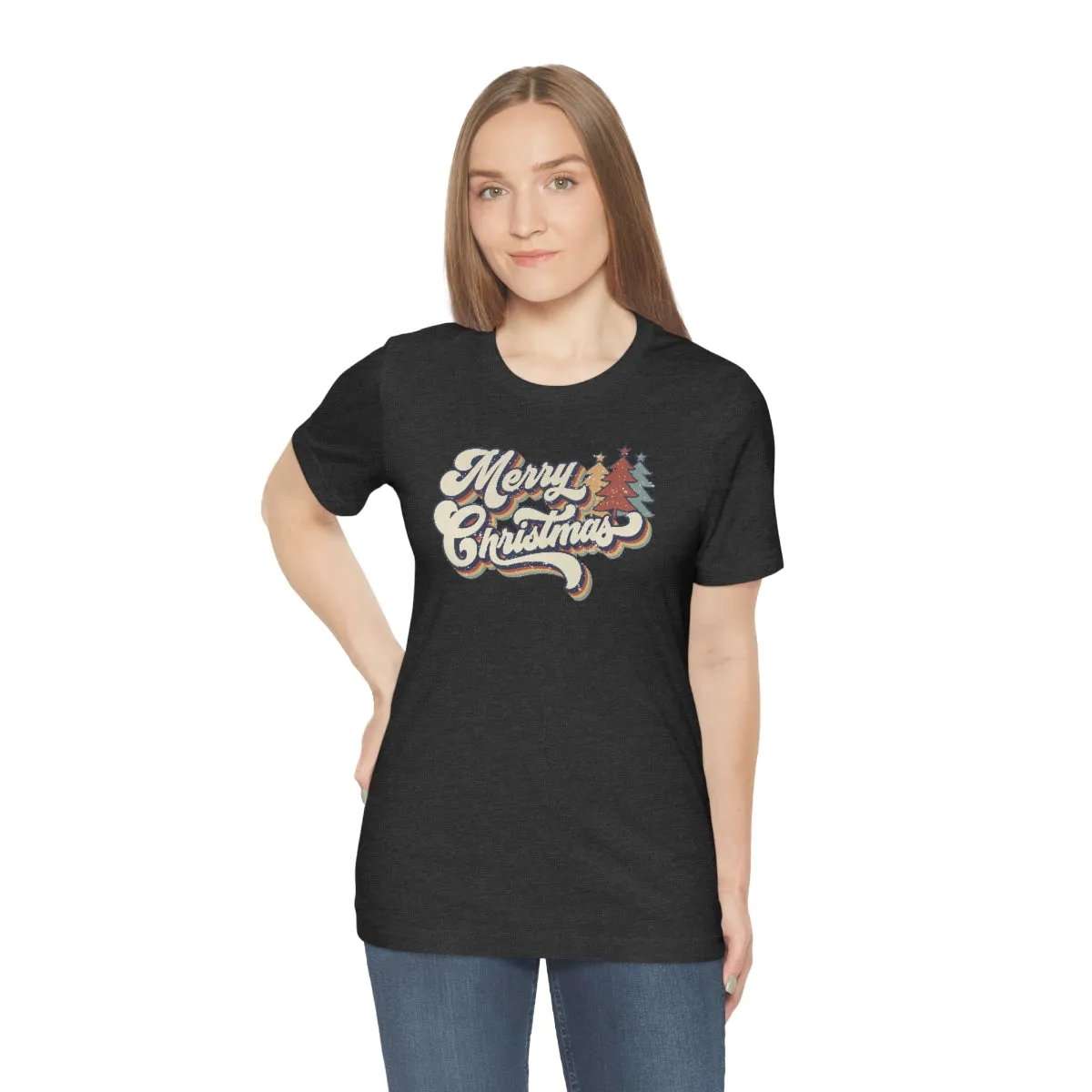 Merry Christmas-RETRO-Unisex Jersey Short Sleeve Tee