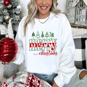 Merry Merry Merry Christmas Adult Christmas Shirt