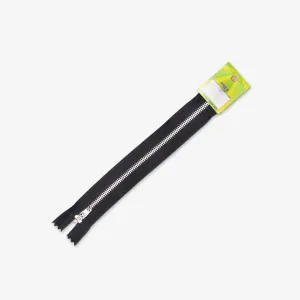 Metal Trouser Zips Black - 20cm