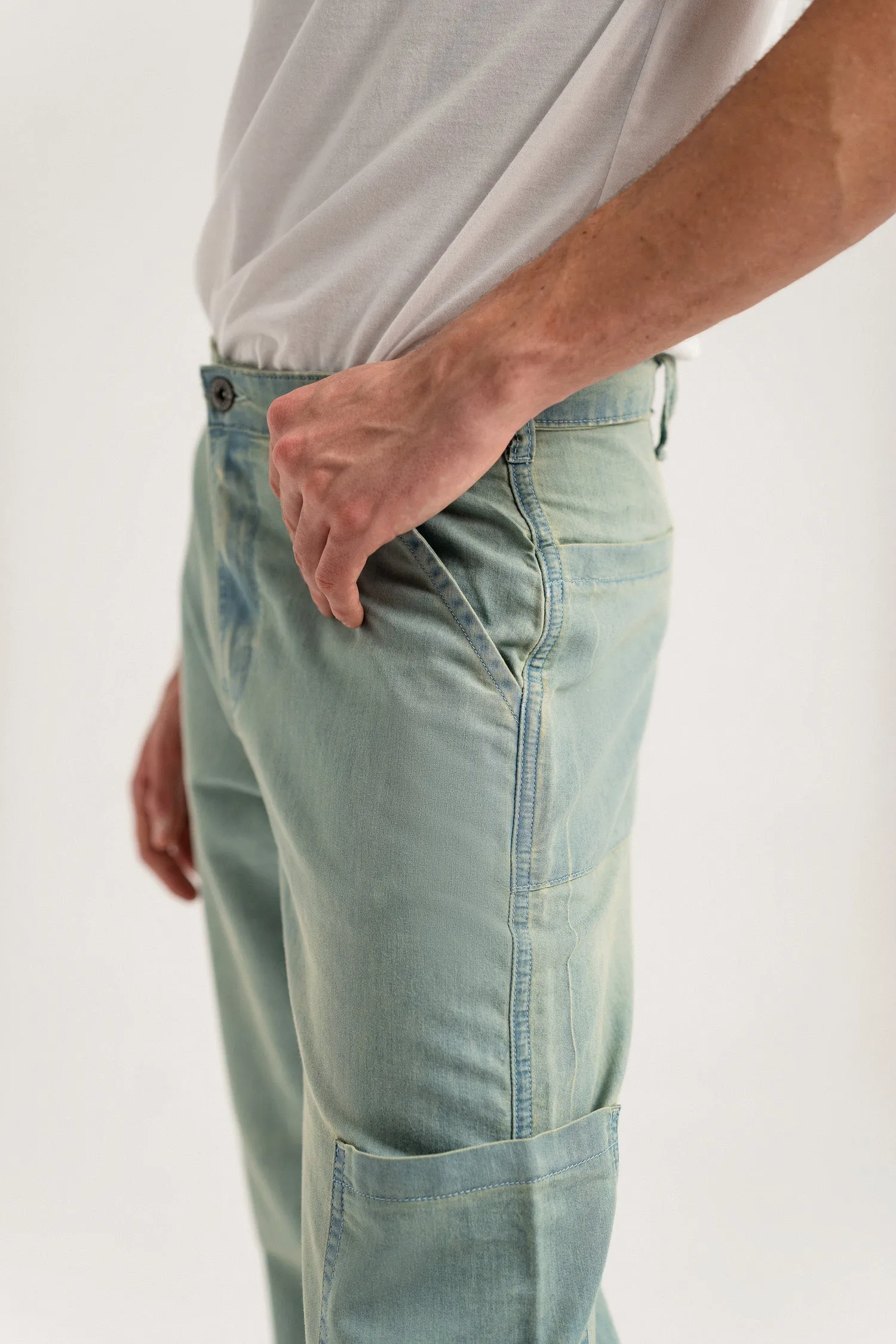 Mid Blue Regular Fit Trousers