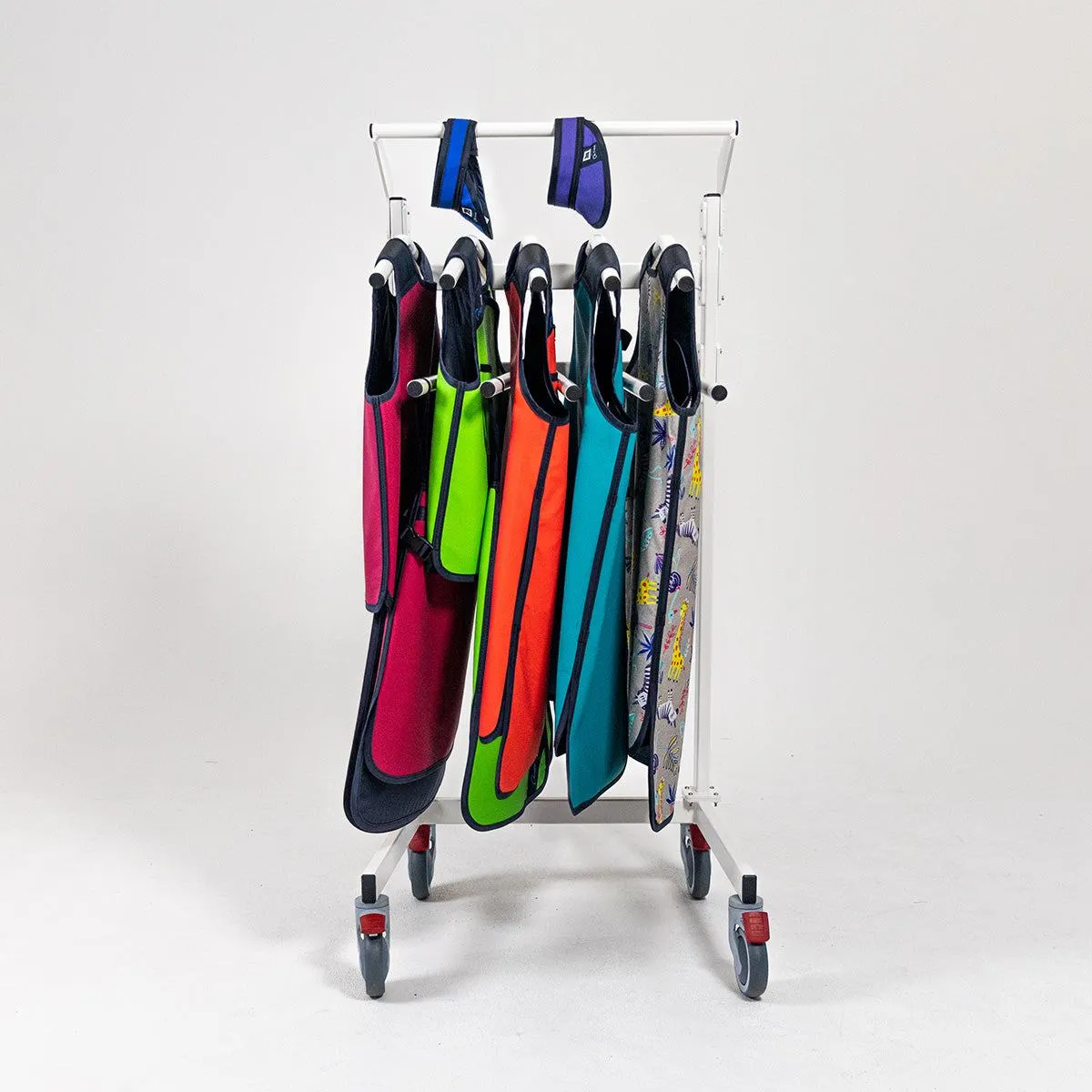 Mobile Lead Apron Rack for Five Tops & Skirts