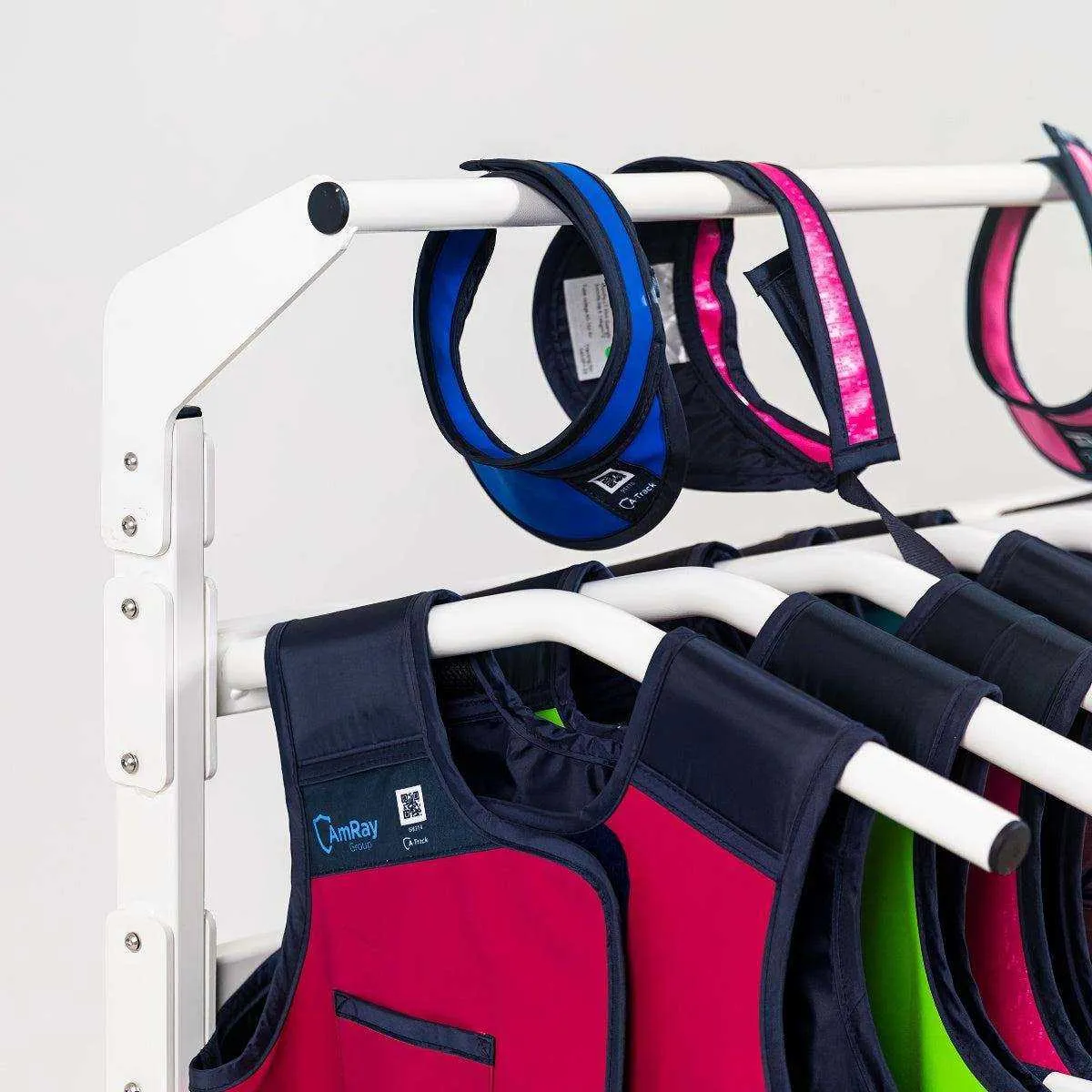 Mobile Lead Apron Rack for Five Tops & Skirts