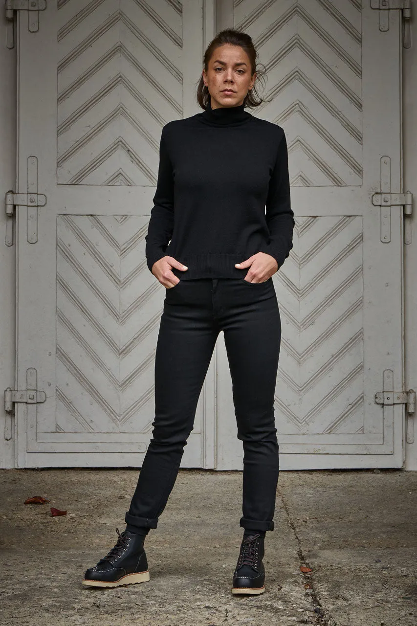 Naked & Famous Denim "The High Skinny" Black Power Stretch