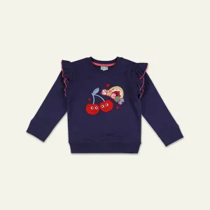 Navy Fruit Applique Sweatshirt
