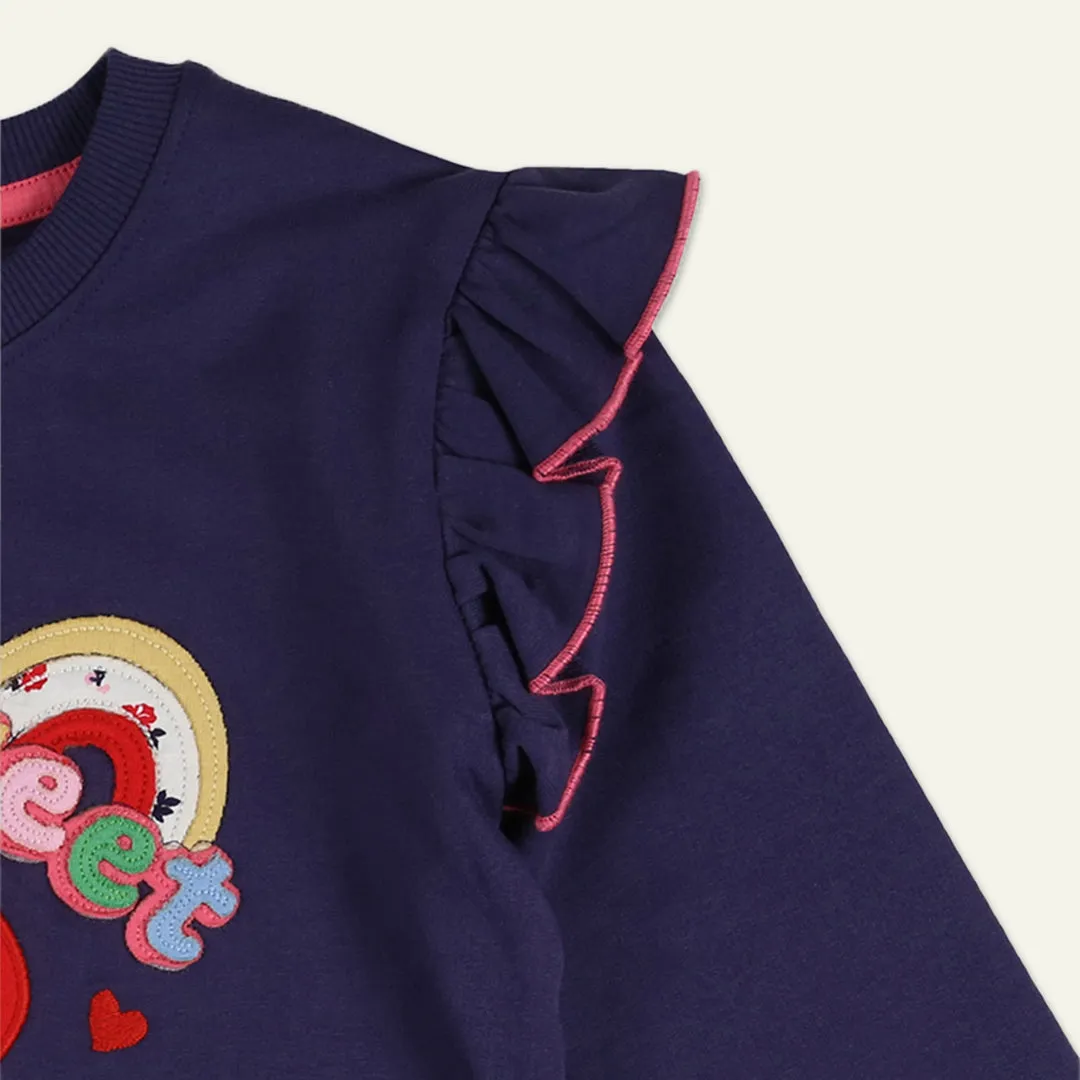 Navy Fruit Applique Sweatshirt
