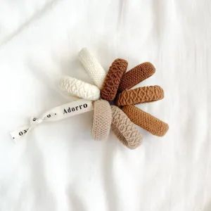 Neutral Textured Seamless Hair Tie (Set of 8)