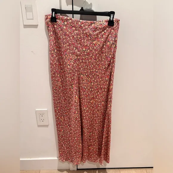 NWOT For Love &amp; Lemons Lillian Midi Pink Skirt