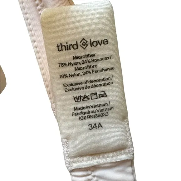 NWT ThirdLove 24/7 Classic T-Shirt Bra, Soft Pink, Size 34A