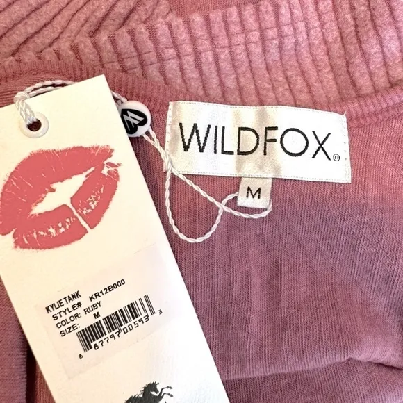 NWT Wildfox Kylie Ribbed Brushed Knit Sweater Tank Top Ruby Size Medium