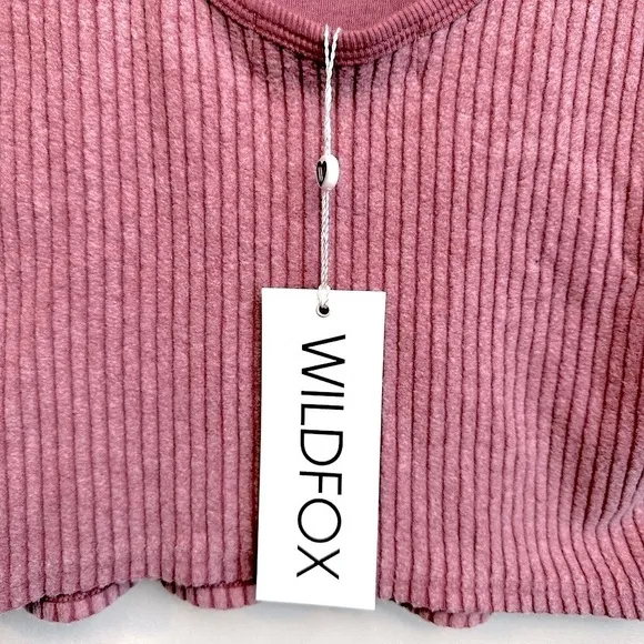 NWT Wildfox Kylie Ribbed Brushed Knit Sweater Tank Top Ruby Size Medium
