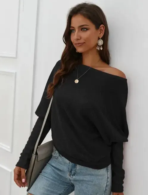 Off Shoulder Sweater Knit Top Success
