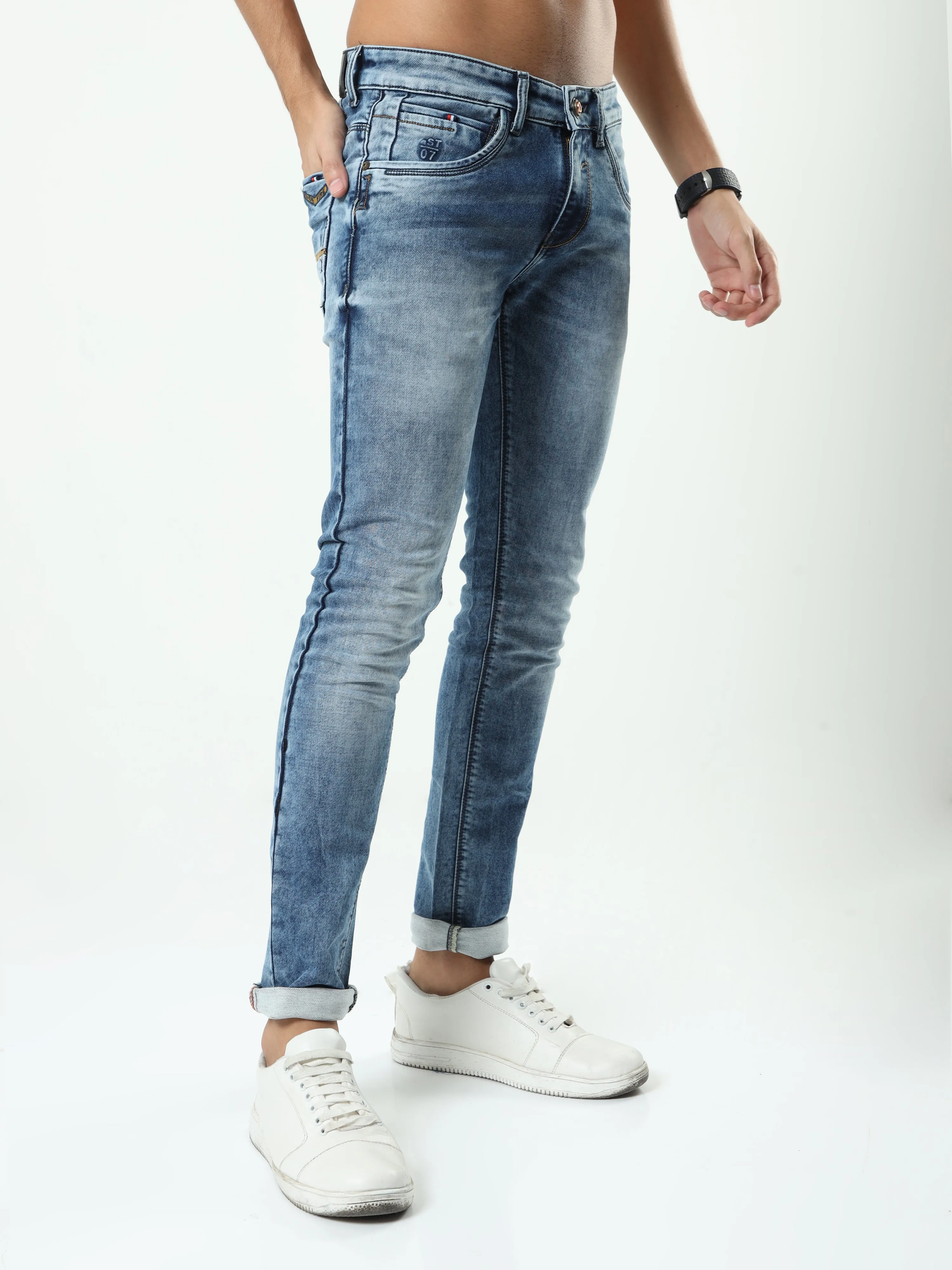 Onfire Ice Blue Skinny Fit Jeans - A/512/2
