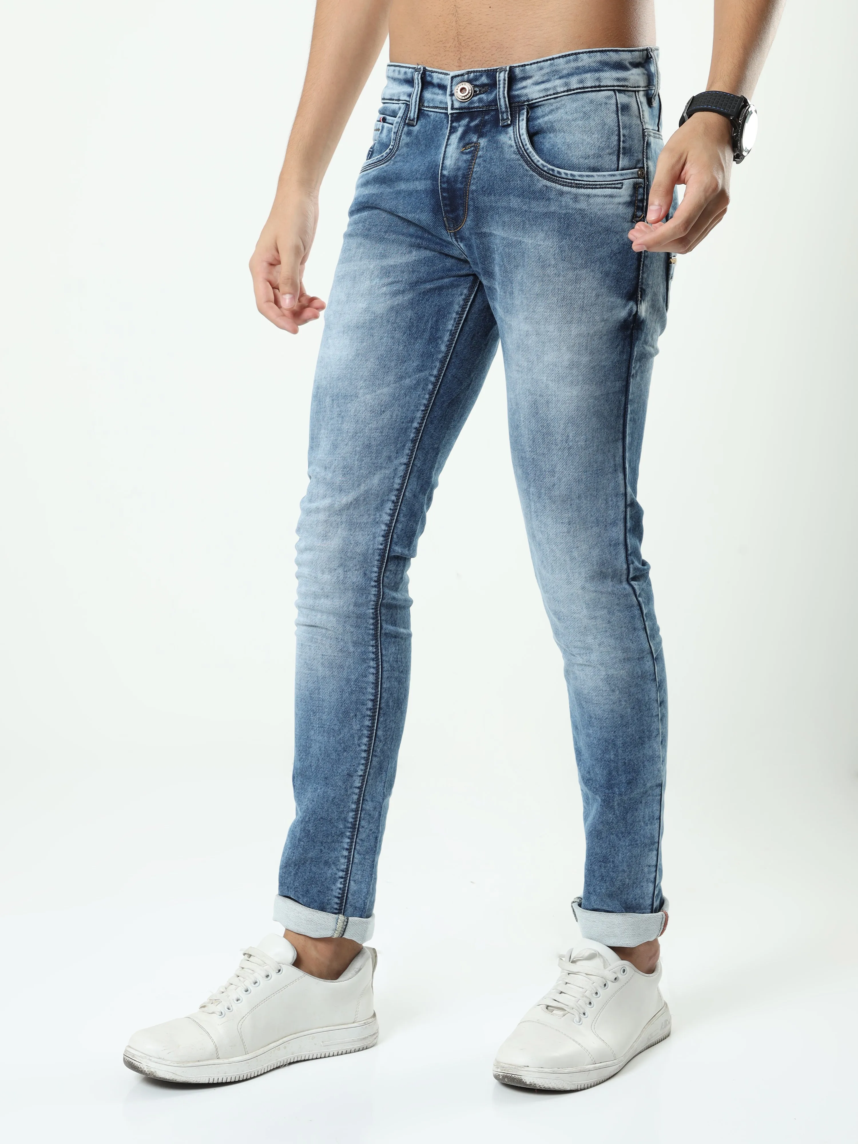 Onfire Ice Blue Skinny Fit Jeans - A/512/2