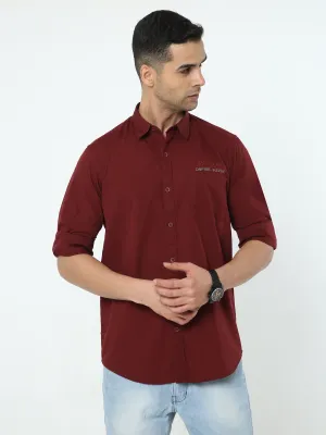 Onfire Solid Maroon Shirt - A2247A