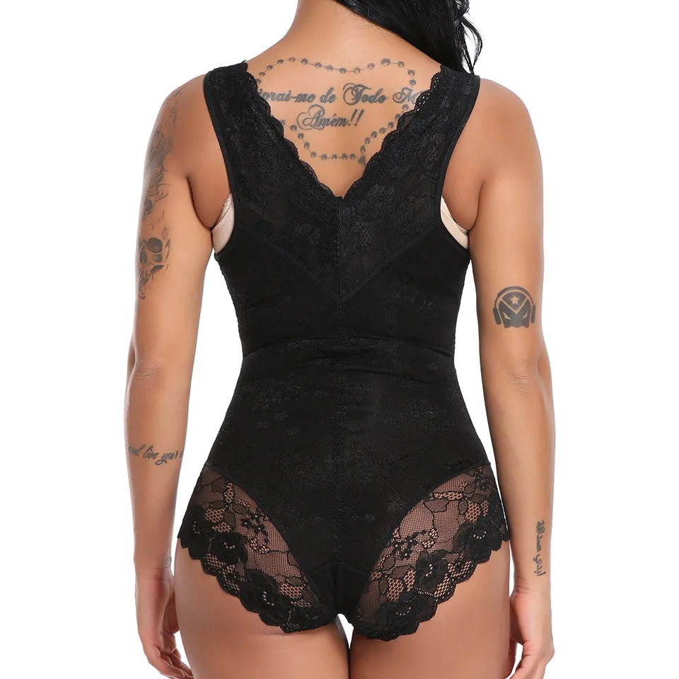 Open Bust Lace Bodysuit