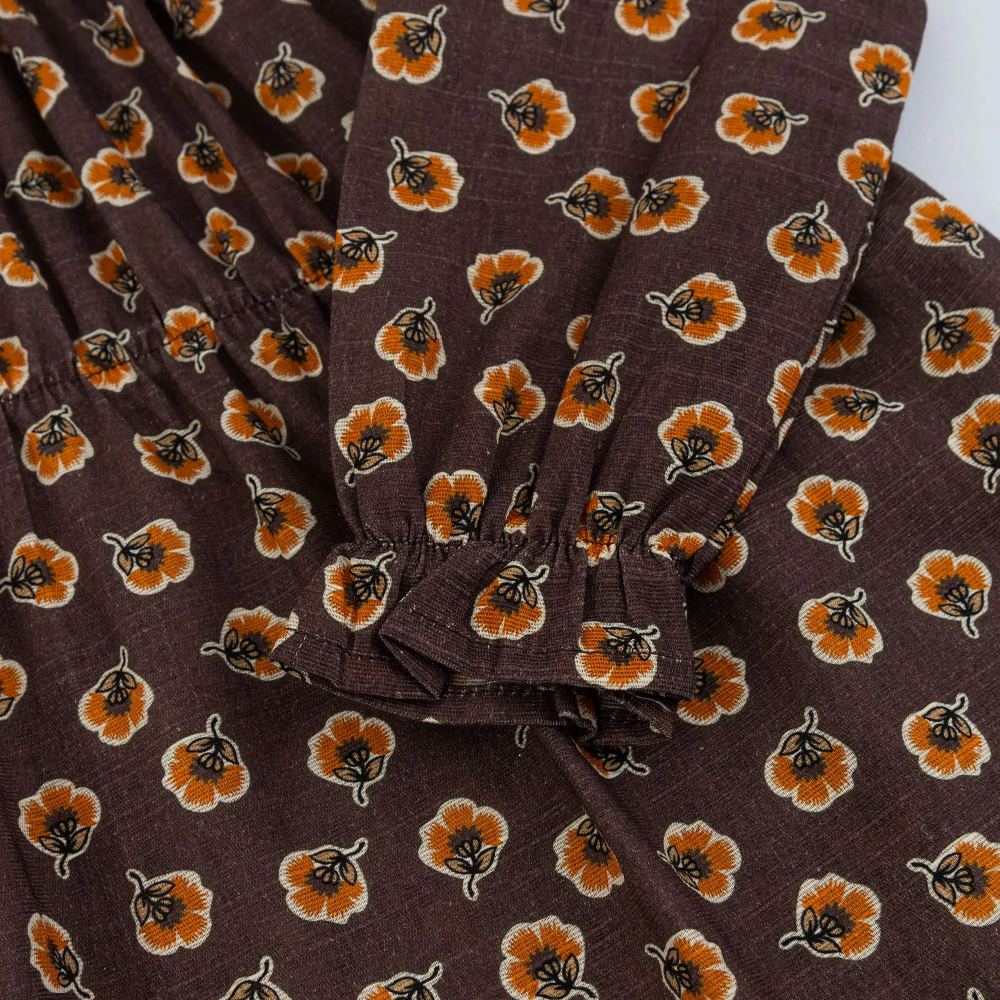 Orange Flower Printed Top