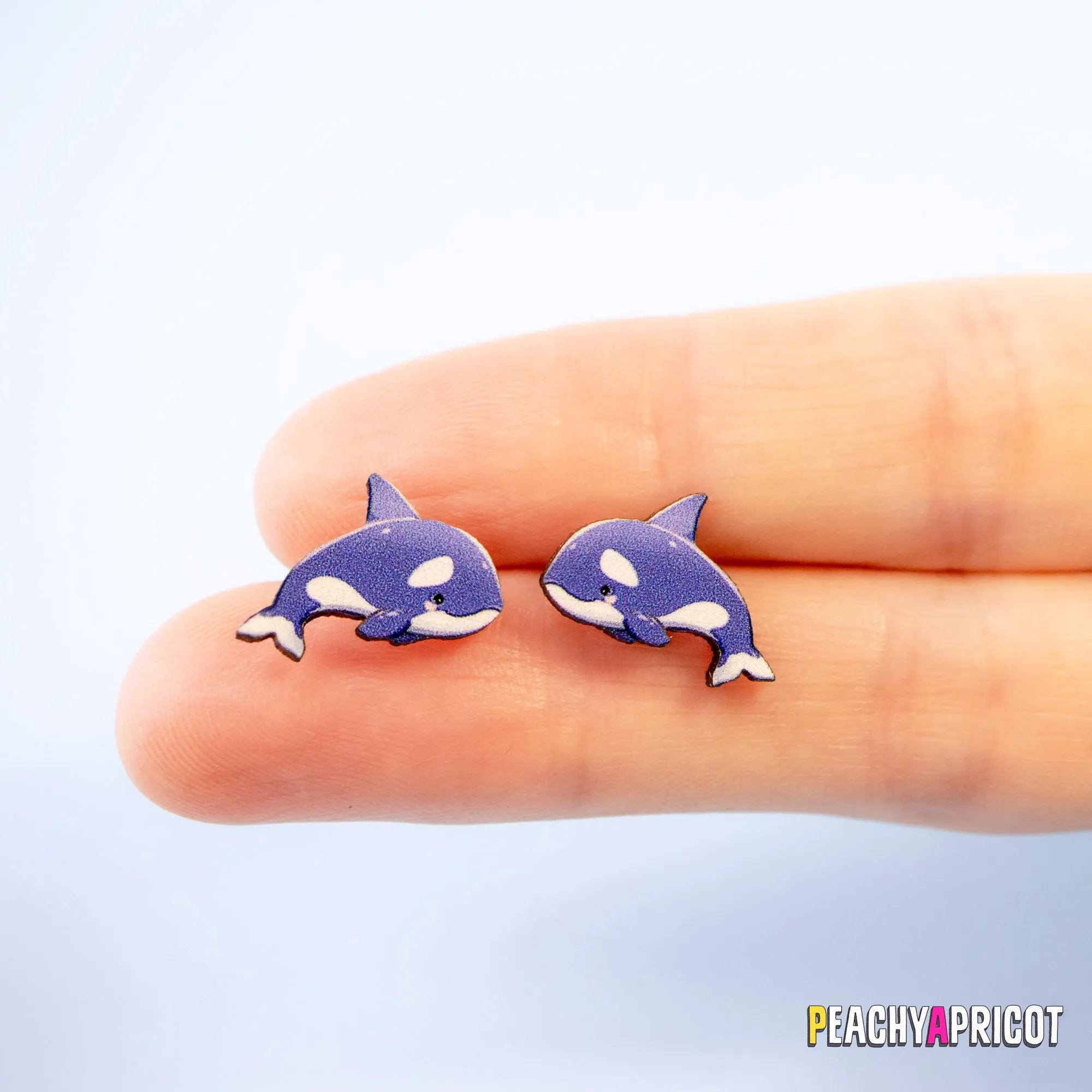 Orca Whale Stud Earrings