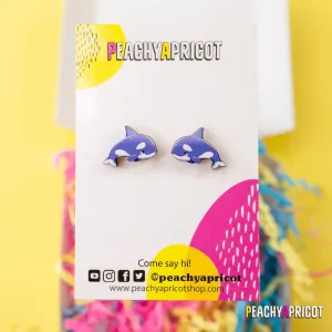 Orca Whale Stud Earrings