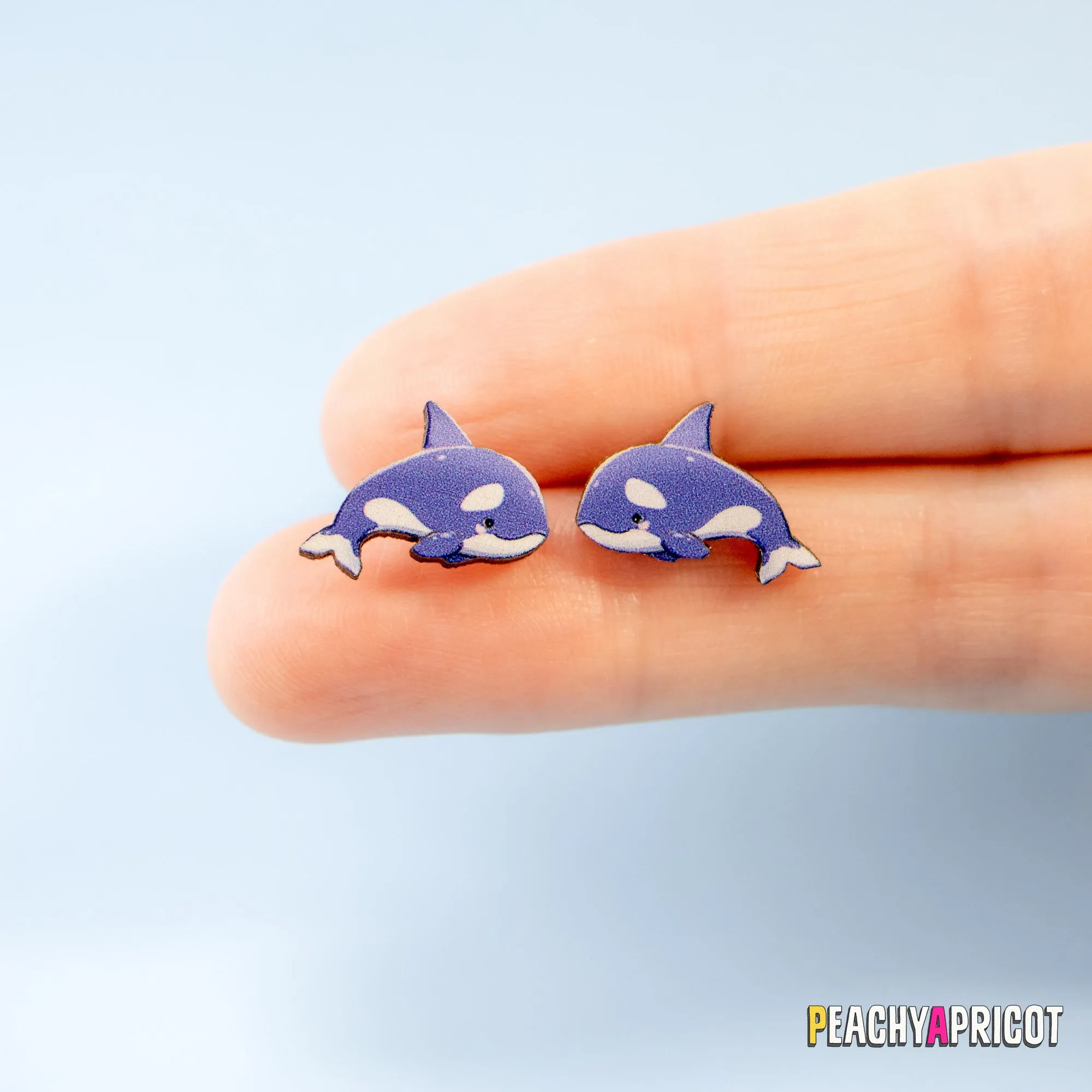 Orca Whale Stud Earrings