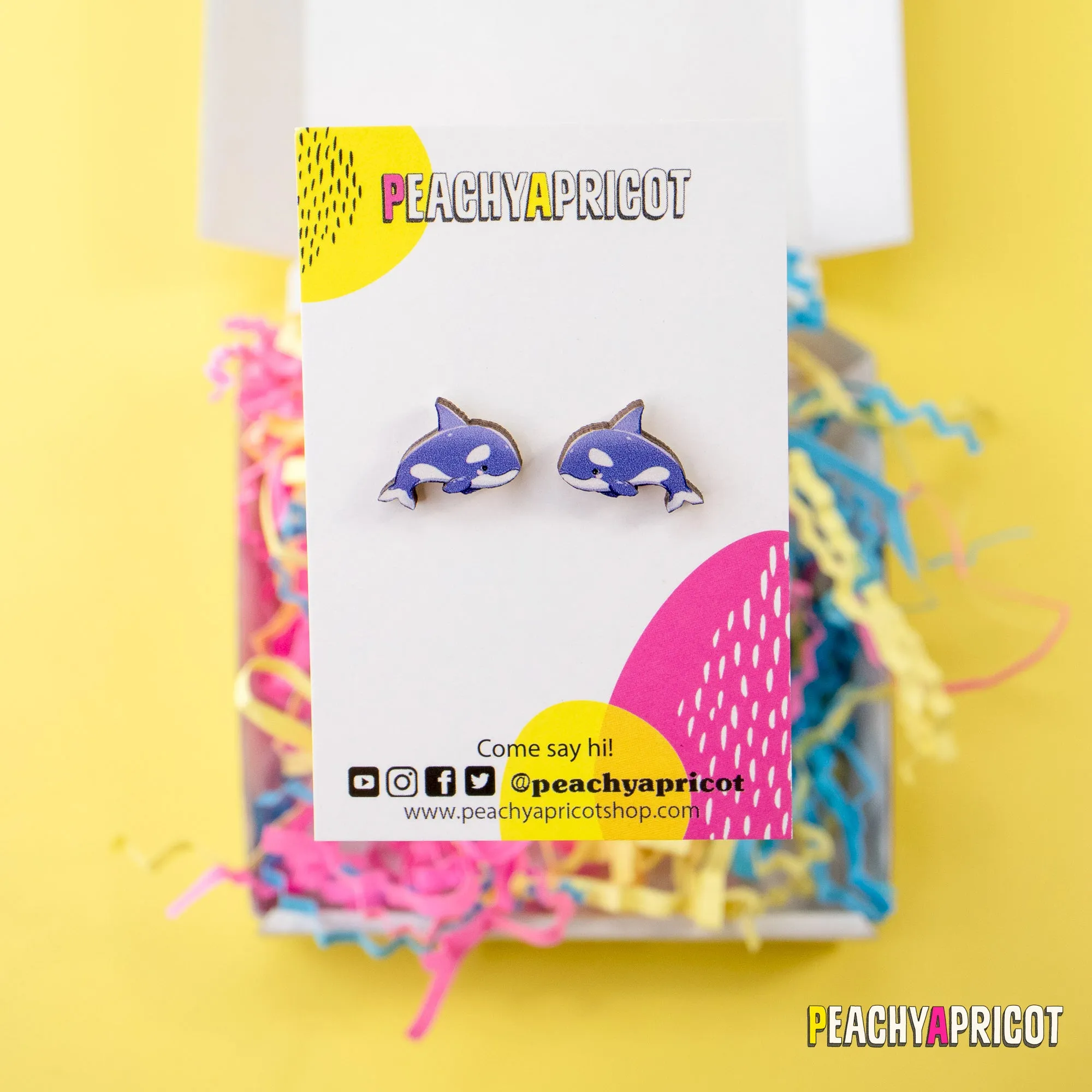 Orca Whale Stud Earrings