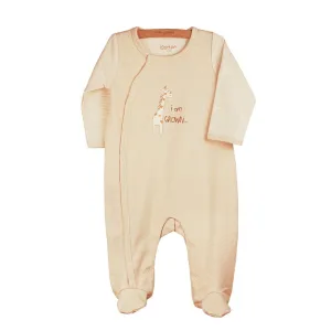 Organic Cotton Footie Romper | Side Snaps with Printing Jungle Animals