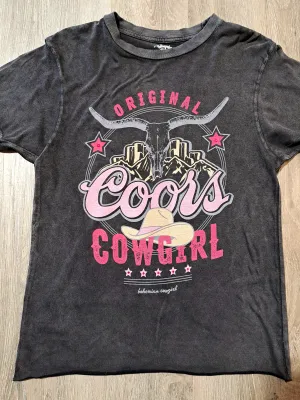 Original Coors Cowgirl Black Wash T-Shirt