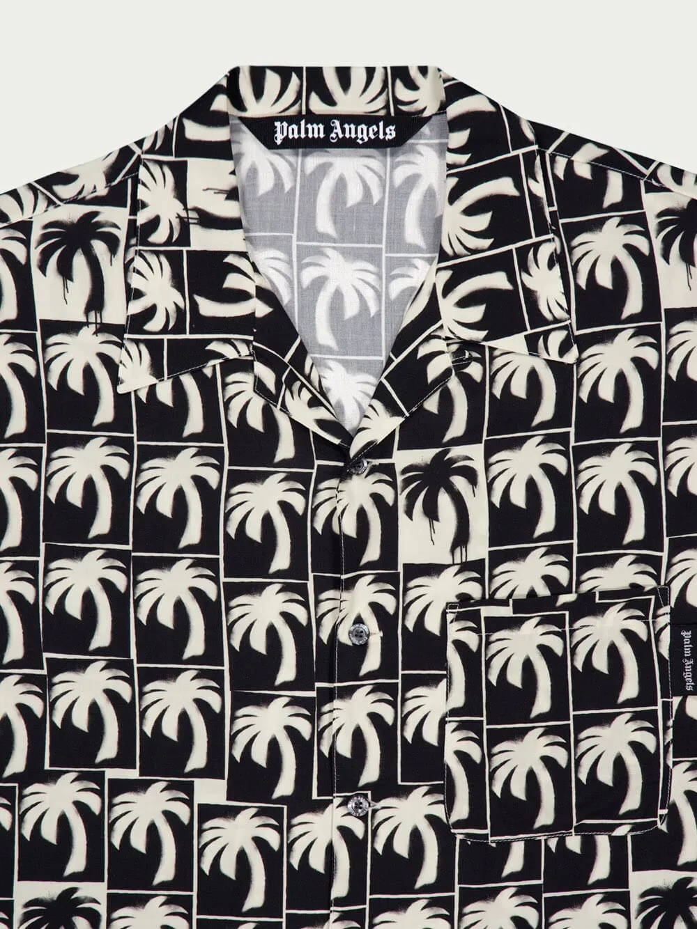 Palm-Tree Print Bowling Shirt
