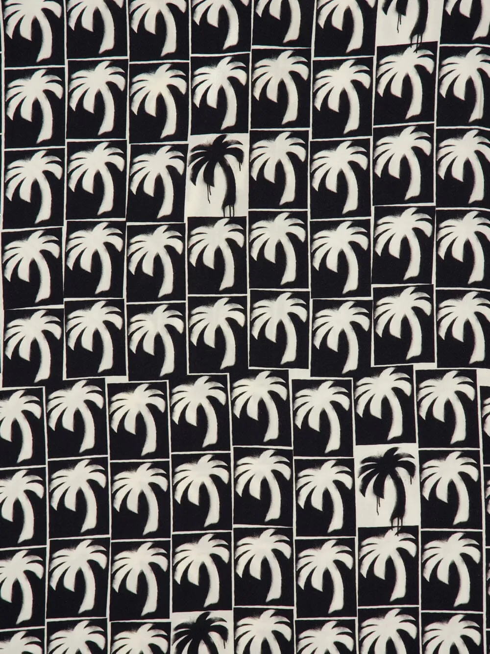 Palm-Tree Print Bowling Shirt