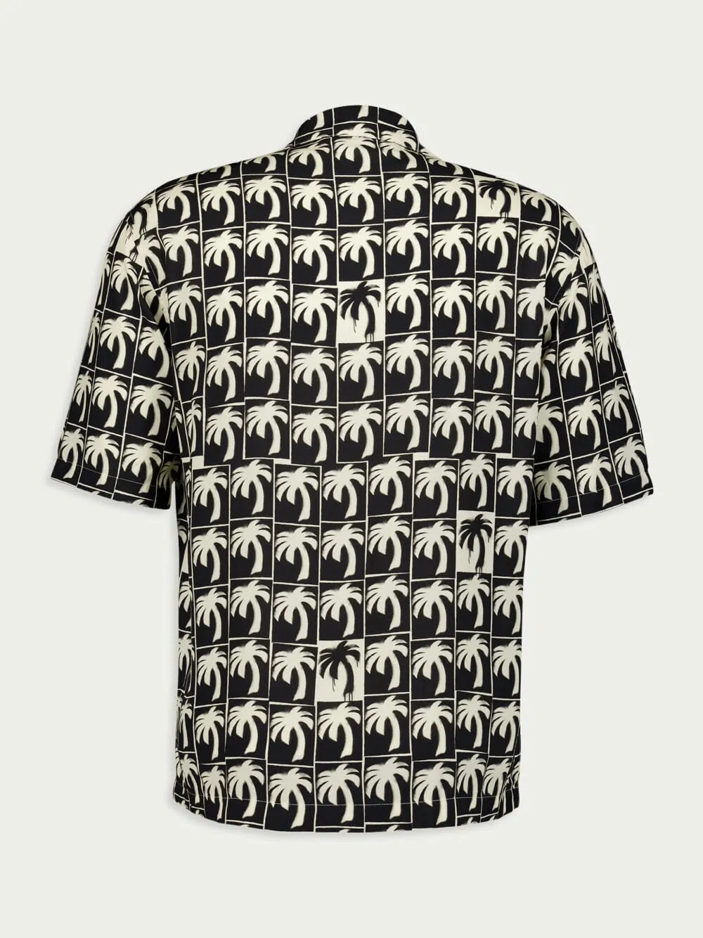 Palm-Tree Print Bowling Shirt