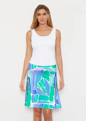 Pebble Walk Blue (17260) ~ Silky Brenda Skirt 21 inch
