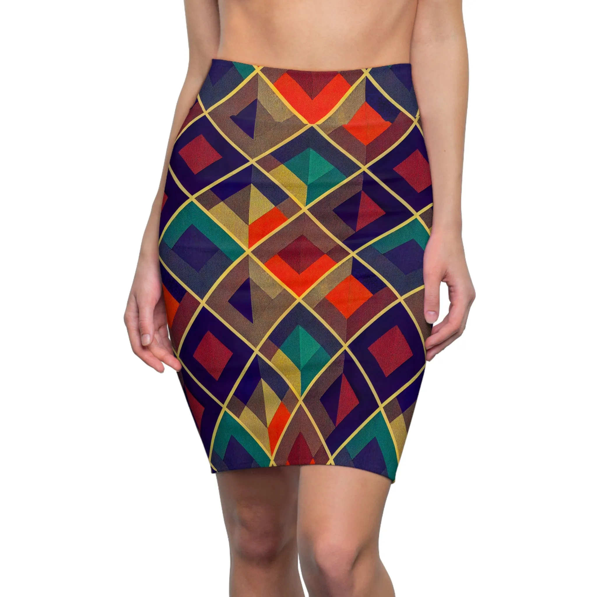 Pencil Skirt - Herringbone Kaleidoscope