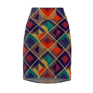 Pencil Skirt - Herringbone Kaleidoscope